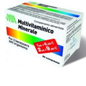 Sanavita Multivitaminico Minerale Integratore Alimentare 30 Compresse