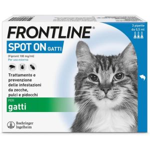 Frontline Spot-on Gatti Soluzione 3 Pipette 0,5ml 50mg