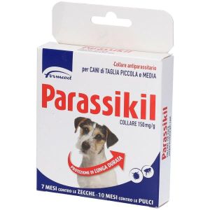 Parassikil Collare Antiparassitario Nero 30g  48 Cm  Cani Taglia Piccola e Media  Peso Fino A 30Kg