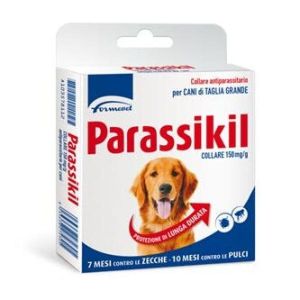 Parassikil Collare Antiparassitario Nero 42g  65 Cm  Cani Taglia Grande  Peso Superiore A 30Kg