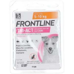 Frontline Tri-act Spot-on Soluzione 1 Pipetta 1ml 504,8mg + 67,6mg Cani da 5 A 10Kg