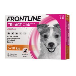 Frontline Tri-act Spot-on Soluzione 3 Pipette 1ml 504,8mg + 67,6mg Cani da 5 A 10Kg