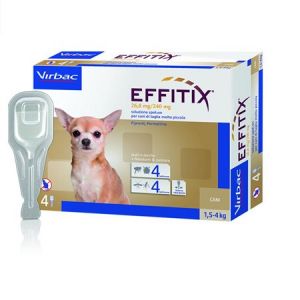 Effitix Soluzione Spot-On Cani Taglia Molto Piccola 1,5-4 Kg 4 Pipette