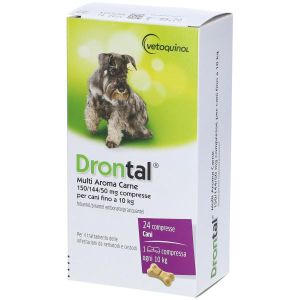 Drontal Multi Aroma Carne Cani Fino A 10Kg 24 Compresse