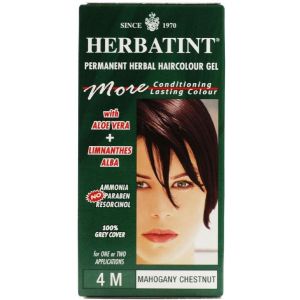 Herbatint tintura capelli gel permanente 3dosi 4m castano mogano 300 ml