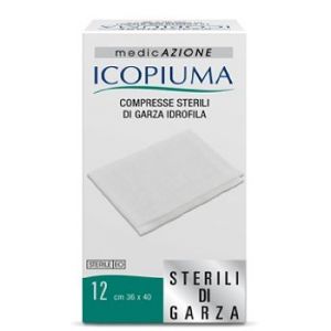Icopiuma Compresse Sterili Di Garza Idrofila 36x40cm 12pezzi