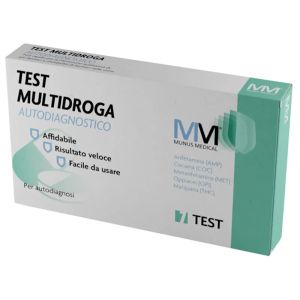 Munus Med Test Multidroga Autodiagnostico Rilevazione Qualitativa di Piu' Farmaci e Metaboliti Dei Farmaci Nell'urina Umana