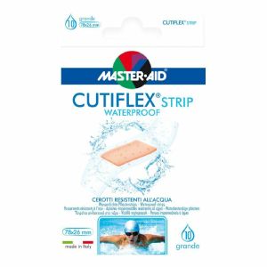 Cerotto Master-aid Cutiflexmed Strip Trasparente Impermeabile Supporto In Poliuretano Medio 10 Pezzi