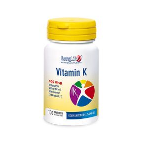 Longlife Vitamin K 100 Mcg Integratore Coagulazione Del Sangue 100 Tavolette