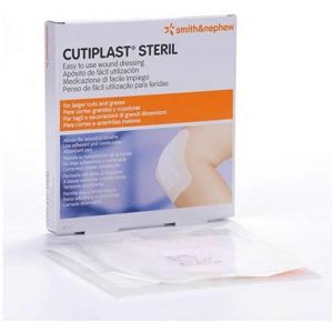 Cutiplast Steril Medicazione Adesiva Sterile TNT Con Tampone Assorbente 15x8 cm 5 Pezzi