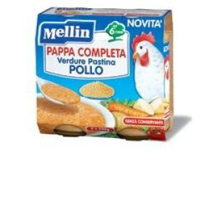Mellin Pappa Completa Verdura Pastina Pollo 2 x 250 g