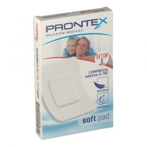 Safety Soft Pad Medicazione Adesiva Sterile 5x7 cm 5 Pezzi