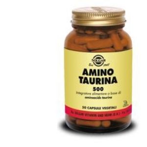 Solgar Amino Taurina 500 Integratore Fegato 50 Capsule Vegetali
