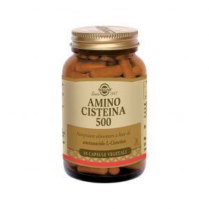 Solgar amino cisteina 500 integratore capelli unghie 30 capsule vegetali
