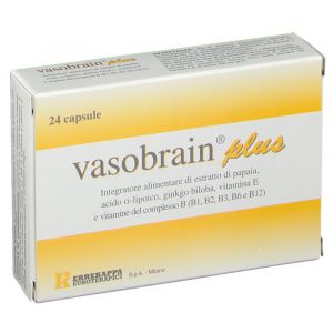 Vasobrain Plus Integratore Antinvecchiamento Cerebrale 24 Capsule