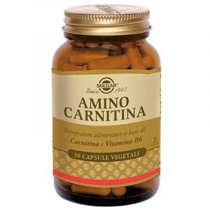 Solgar Amino Carnitina Integratore Aminoacidi e Vitamine 30 Capsule