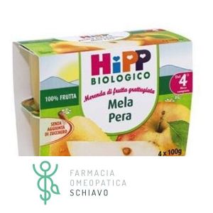 Hipp Biologico Merenda Di Frutta Mela e Pera 4x100g