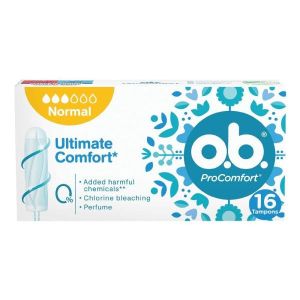 O.b. Assorbenti Procomfort Normal Assorbenti Interni Flusso da Medio A Intenso Tamponi Inserimento e Rimozione Facile 16pz