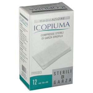 Icopiuma Compresse Sterili di Garza Idrofila 18x40 cm 12 Pezzi