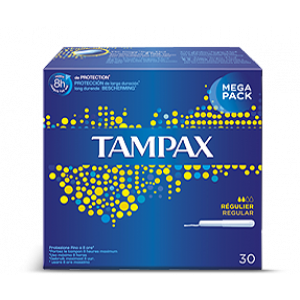 Tampax blue box regular assorbente interno flusso leggero medio 30 pezzi