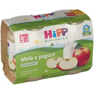 Hipp Biologico Merenda Frutta E Yogurt Omogeneizzato Mela E Yogurt 2x125g