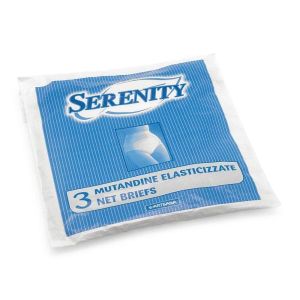 Mutandina Elastica Rettangolare A Rete Serenity M 3 Pezzi