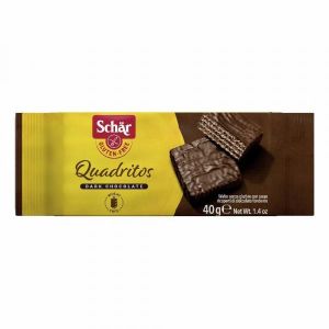 Schar Quadritos Wafer Senza Glutine i Cacao e Cioccolato Fondente 40g