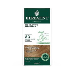 Herbatint tintura capelli gel permanente 3dosi 8d biondo chiaro dorato 300 ml