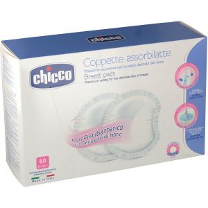 Chicco Natural Feeling Coppette Assorbilatte Antibatteriche 60 Pezzi 0m+