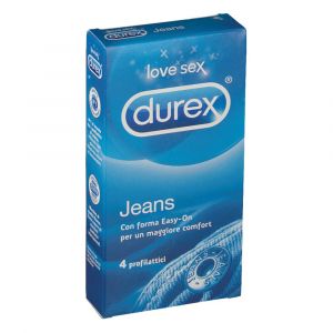 Durex jeans preservativi con forma easy-on 4 pezzi