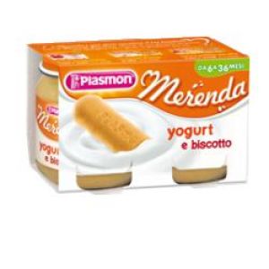 Plasmon Dessert Omogeneizzato Yogurt Biscotto 2 Vasetti da 120 g