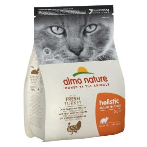 Almo Nature Holistic Maintenance i Tacchino Fresco e Riso Cibo Secco per Gatti Adulti Sacco 2kg