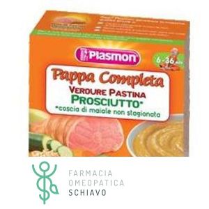 Plasmon Omogeneizzato Pappa Completa Verdure Pastina Prosciutto Cotto 2x380g