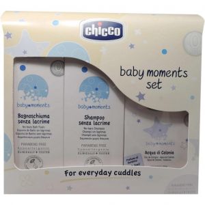 Chicco Baby Moments Set Bagnoschiuma Pelli Delicate 200ml +