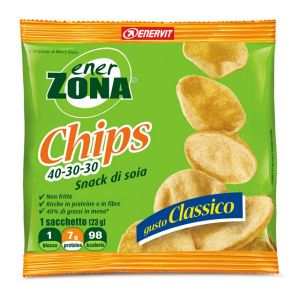 Enerzona chips 40-30-30 snack di soia gusto classico 1 mini-pack
