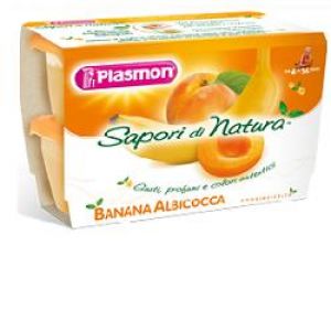 Plasmon Omogeneizzati Di Frutta Sapori Di Natura All'Albicocca E Banana 4x100 g +6m