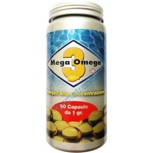 Mega 3 Omega Acidi Grassi Omega 3 Integratore Colesterolo e Trigliceridi 90 Capsule