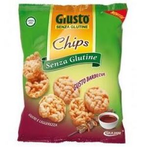 Giusto Senza Glutine Chips Gusto Barbecue Snack Salato 30 g