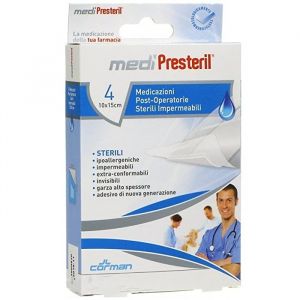 Medipresteril Medicazioni Post-Operatorie Delicate Sterili 10x15 cm 4 Pezzi