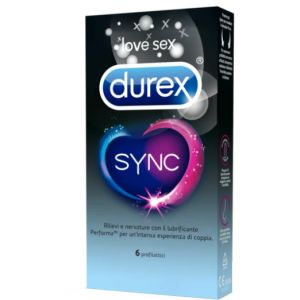 Durex sync preservativi ritardanti e stimolanti 6 pezzi