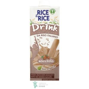 Rice&Rice Bevanda di Riso alla Nocciola Biologica Senza Glutine 1 L