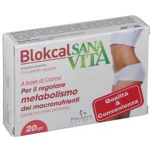 Sanavita blokcal integratore metabolismo dei grassi 20 compresse