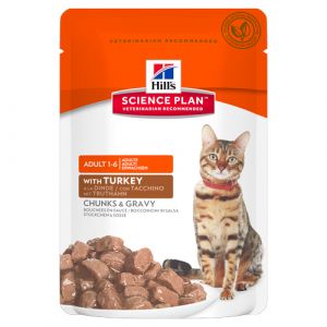 Hill's Science Plan Feline Adult Con Tacchino 12 X85g
