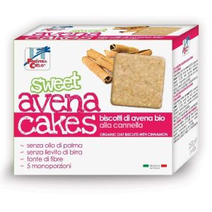 Fsc Sweet Avena Cakes Biscotti di Avena Alla Cannella Bio Senza Lievito di Birra Senza Latte i Olio di Girasole Senz Aolio di Palma 250g