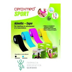 Ceroxmed Sport Kinetic Tape Blu Bendaggio Adesivo Elastico