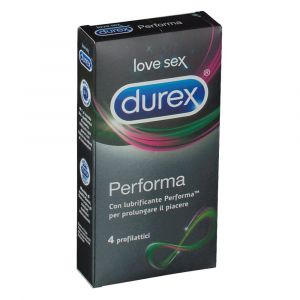 Durex 4 preservativi performa con lubrificante per prolungare il piacere