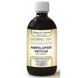 Gemmo 10+ Gemmoderivato Concentrato Liquido Analcolico Ampelopsis Veitchi Vite Canadese 500ml