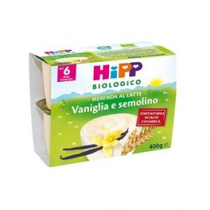 Hipp Biologico Hipp Merenda al latte vaniglia e semolino 4x100 g