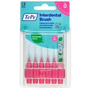 Tepe Original Rosa Scovolino per Pulizia Interdentale Misura Iso 0 Filo 0,4mm 6 Pezzi