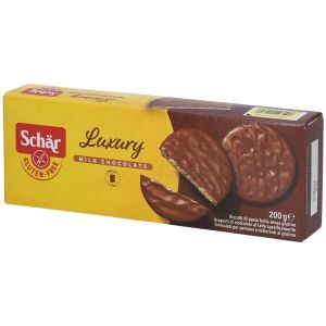 Schar Luxury Biscotti di Pasta Frolla Senza Glutine i Cioccolato Al Latte 200g